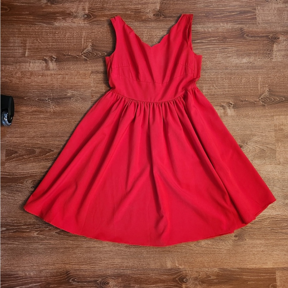 Charming Red Casual Dress